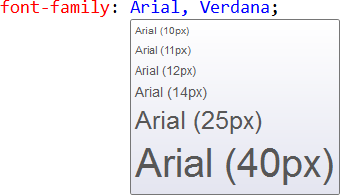 Font preview