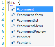 ID Intellisense