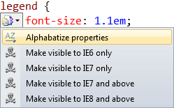 Sort properties